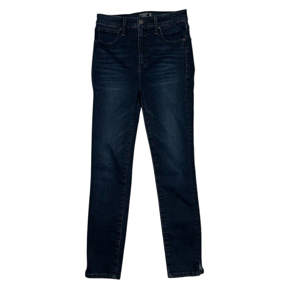 Abercrombie & Fitch Simone High Rise Ankle Split Hem Dark Wash Jeans‎ Sz 24 / 00 - Picture 2 of 10